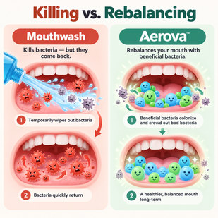 It repopulates your mouth — not just rinses it